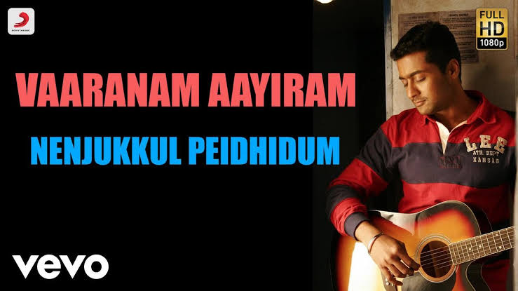Nenjukkul Peidhidum Lyrics – Vaaranam Aayiram